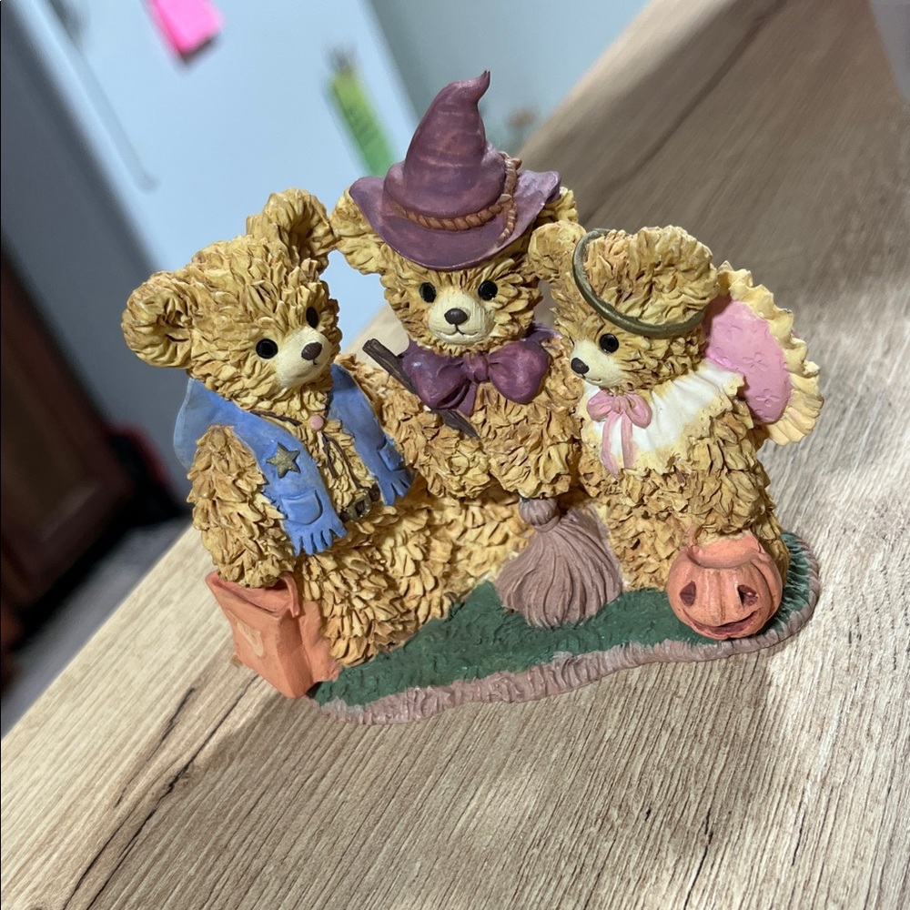 Charming Halloween Bear Figurine Set